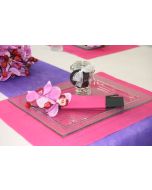 Sets de table rectangulaires intissés - fuchsia - x50