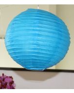 Lampion papier turquoise
