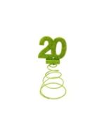 centre de table anniversaire 20 ans vert anis 