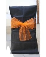 Noeuds en organza pour housses de chaises - orange - x10