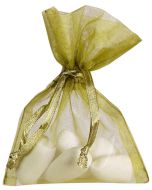 sachet organdi chartreuse