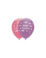 6 Ballons Licorne Rose Violet