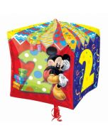 Ballon hélium cube Mickey - 2 ans