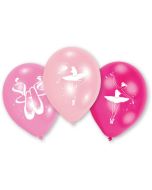 6 Ballons Latex Ballerine 22.8 cm