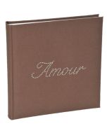 Livre d'or mariage strass Amour - chocolat