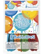 8 ballons Birthday Pops