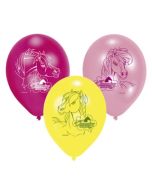 6 ballons Charming Horses - Latex - 9 cm x 23 cm
