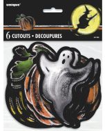 3 pastilles Halloween - citrouille, fantôme, sorcière