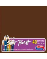 Serviettes soft touch - Chocolat