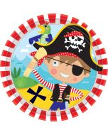 8 assiettes carton petit pirate