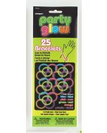25 bracelets fluorescents - plusieurs couleurs