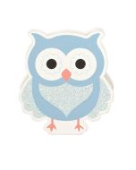 12 Marque-places hibou bleu