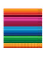 16 serviettes multicolores