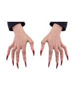 10 doigts de sorcière avec ongles rouges