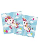 20 Serviettes licorne