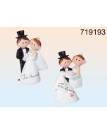 Figurine jeunes mariés "Just Married " - 17 cm x 7 cm