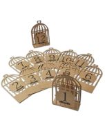 12 marque-tables kraft cage oiseau