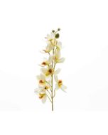 Orchidee en soie sur tige blanc et vert 88cm