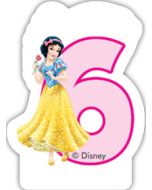 Bougie d'anniversaire 6 – Princesses Disney
