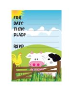20 invitations animaux de la ferme
