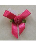 Boutonnières en satin - fuchsia