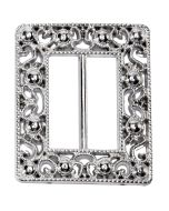 anneau serviette baroque rectangle argent