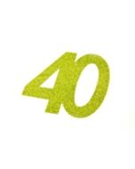 autocollant anniversaire 40 ans vert anis