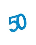autocollant anniversaire 50 ans turquoise