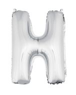 Ballon lettre H couleur argent