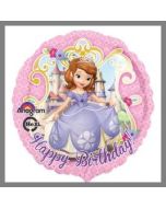 Ballon hélium "Happy Birthday" Princesse Sofia