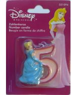 Bougie chiffre 5 Disney Princesse Cendrillon