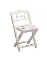 Présentoir à dragées mini chaise assise colorée