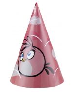 6 chapeau de fête Angry Birds Pink