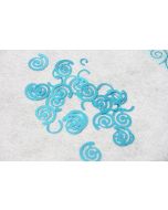 Confettis de table spirale turquoise