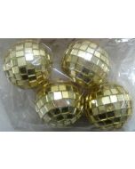 Mini boules à facettes - or