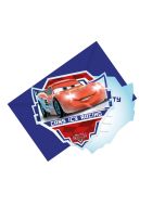 6 invitations et enveloppes cars ice racer