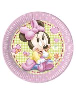 8 assiettes en carton 23 cm - Minnie Baby