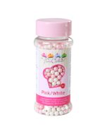 Perles comestibles roses et blanches - 60 g