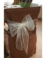 Noeuds en organza pour housses de chaises - x10