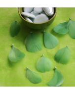 Plumes de table vertes avec perles