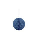 Boule chinoise alvéolée bleu marine - 20 cm