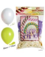 Guirlande de ballons blanc et anis