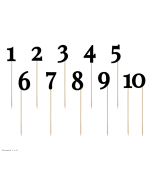 11 Marque-tables chiffres noirs sur piques