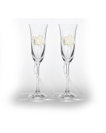 2 Flûtes à champagne fleurs – contenance de 160 ml