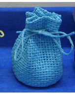 Bourses en jute - turquoise 4,5 cm x 7 cm 