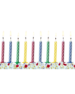 10 Bougies anniversaire multicolores 6 cm
