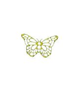 25 Stickers papillon vert anis
