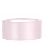 Ruban satin rose poudré – 25 mm x 25m