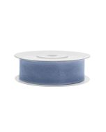 Ruban soie 19 mm - bleu brume