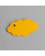 Etiquette forme nuage -  jaune 6 cm x 3,5 cm 